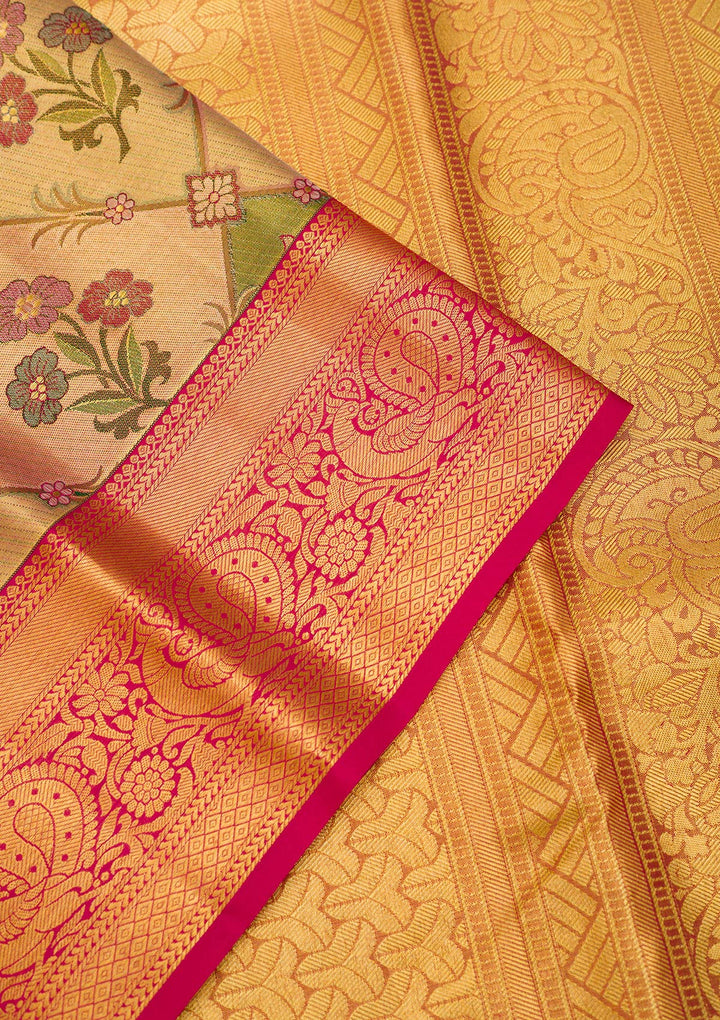 Gold Zariwork Pure Silk Saree