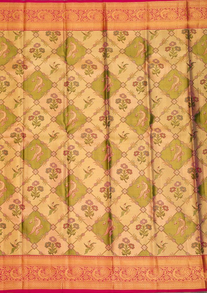 Gold Zariwork Pure Silk Saree