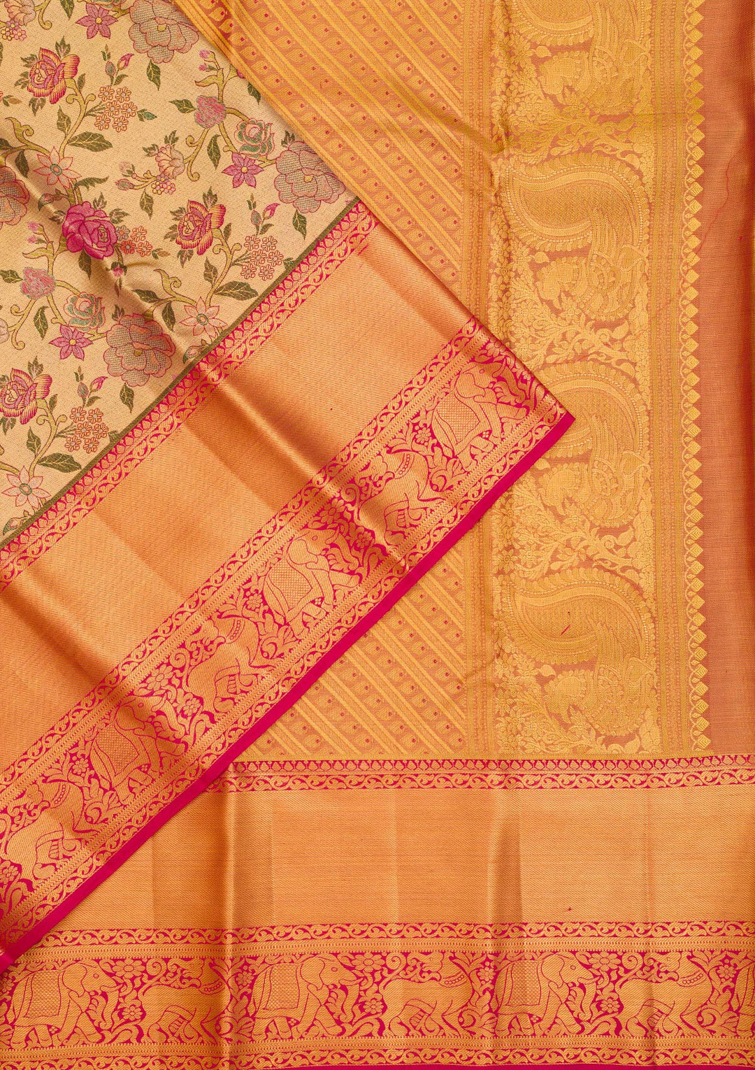 Gold Zariwork Pure Silk Saree