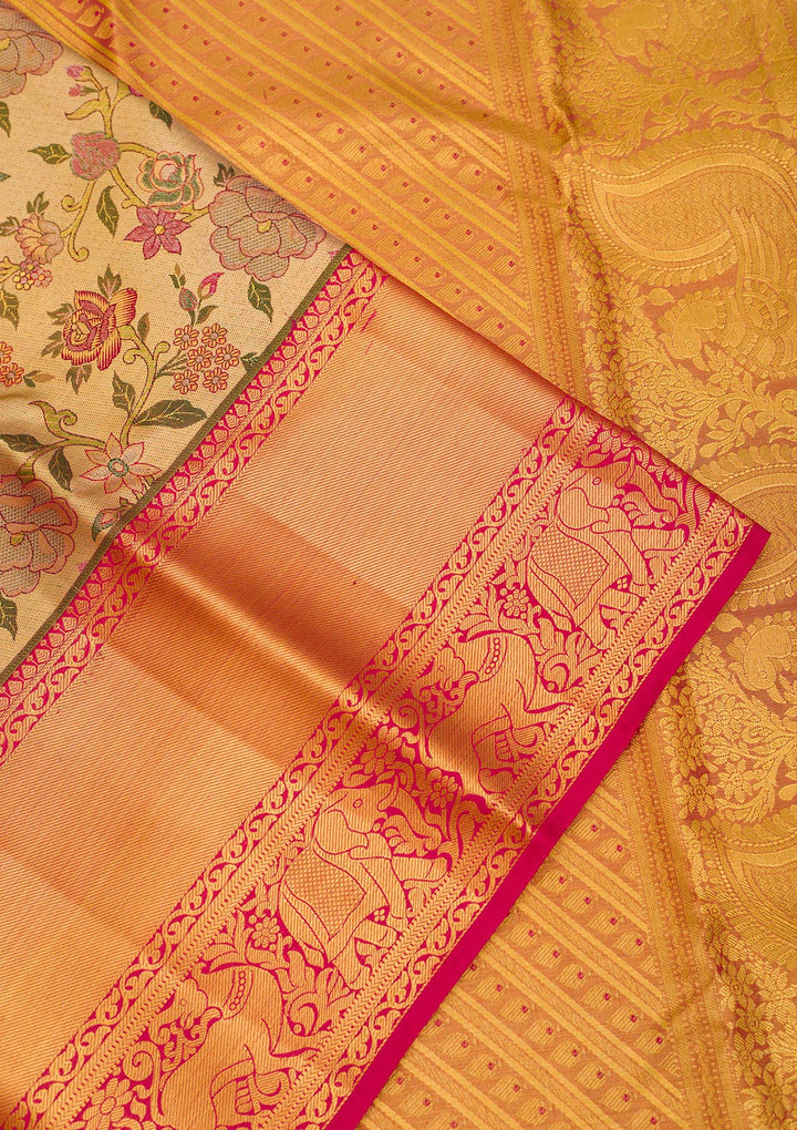Gold Zariwork Pure Silk Saree