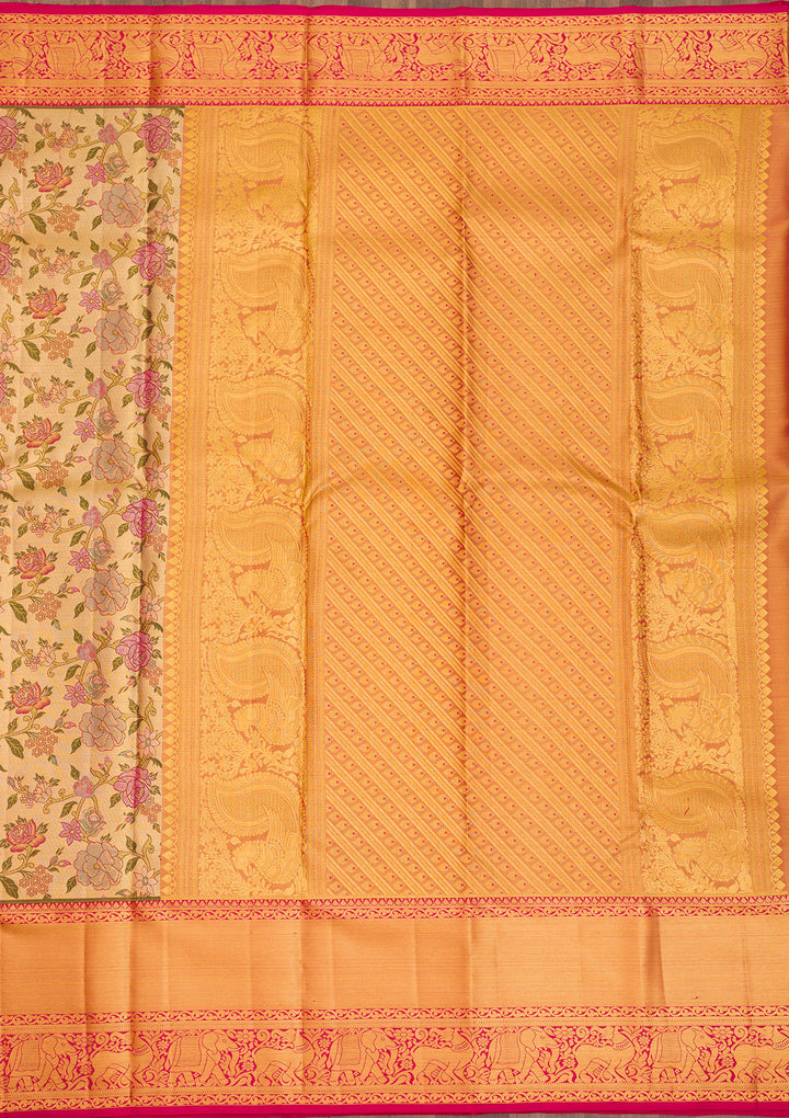 Gold Zariwork Pure Silk Saree