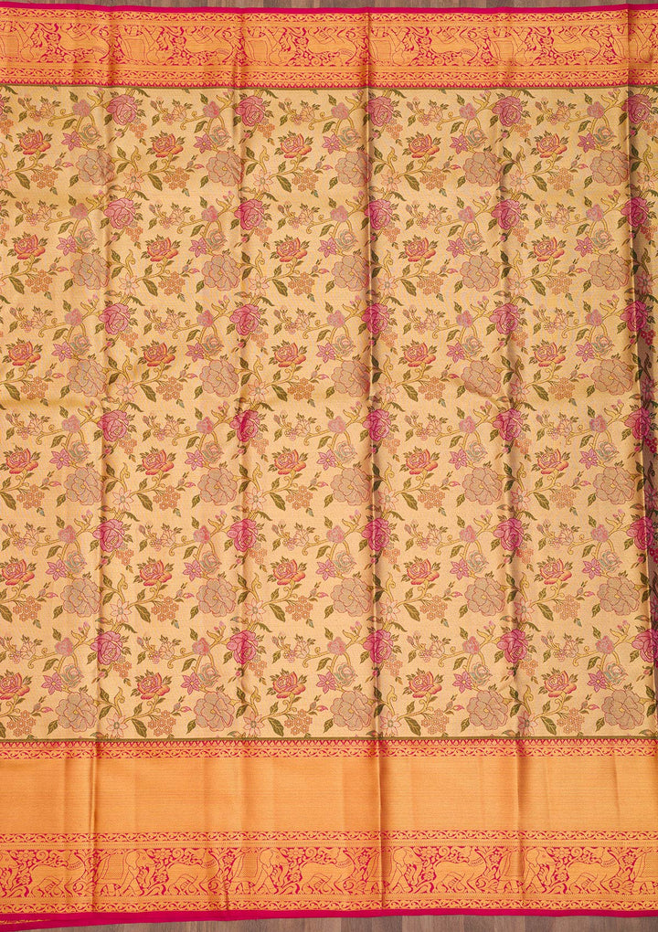 Gold Zariwork Pure Silk Saree