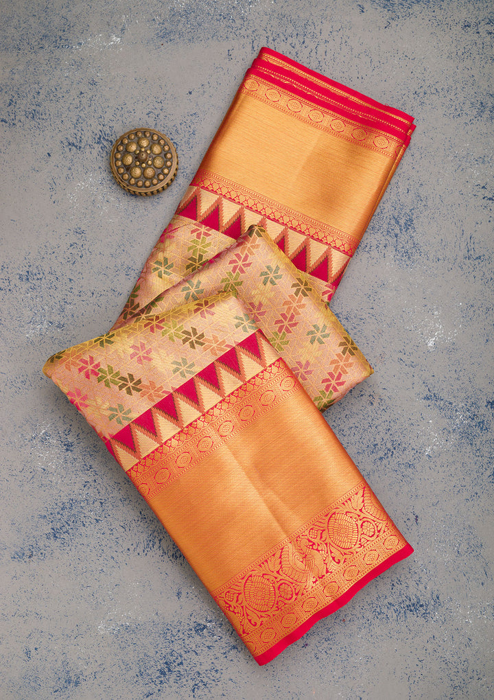 Gold Zariwork Pure Silk Saree