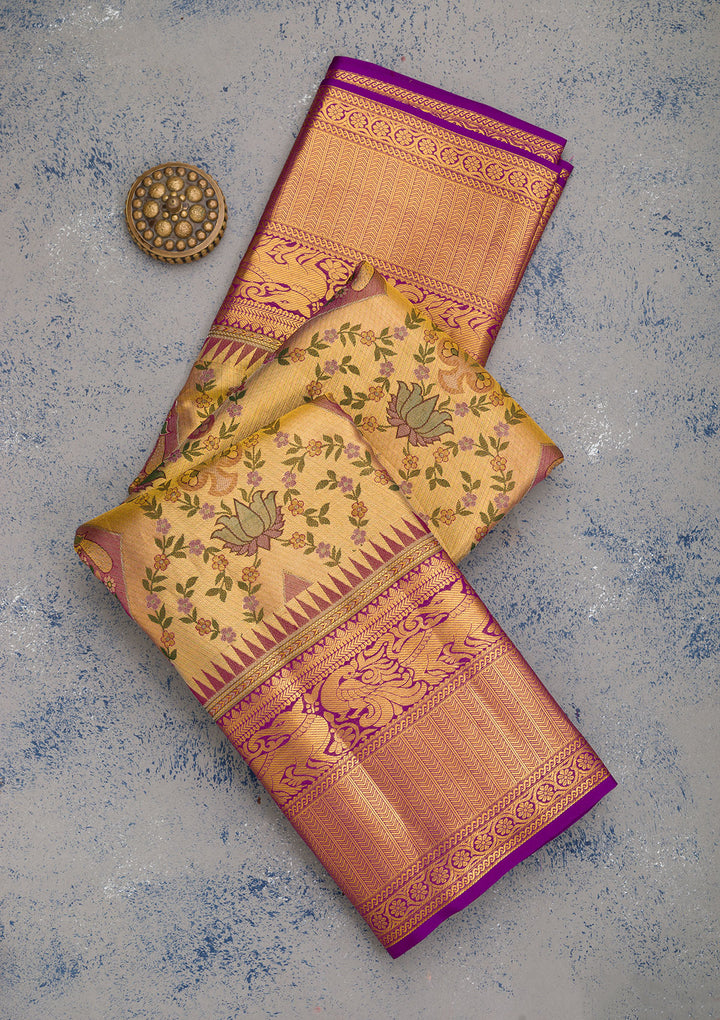 Gold Zariwork Pure Silk Saree