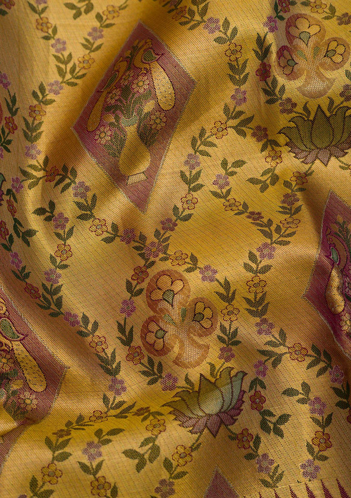 Gold Zariwork Pure Silk Saree