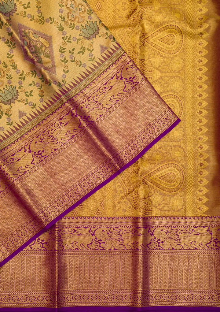 Gold Zariwork Pure Silk Saree