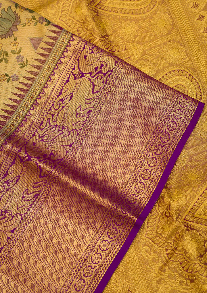 Gold Zariwork Pure Silk Saree