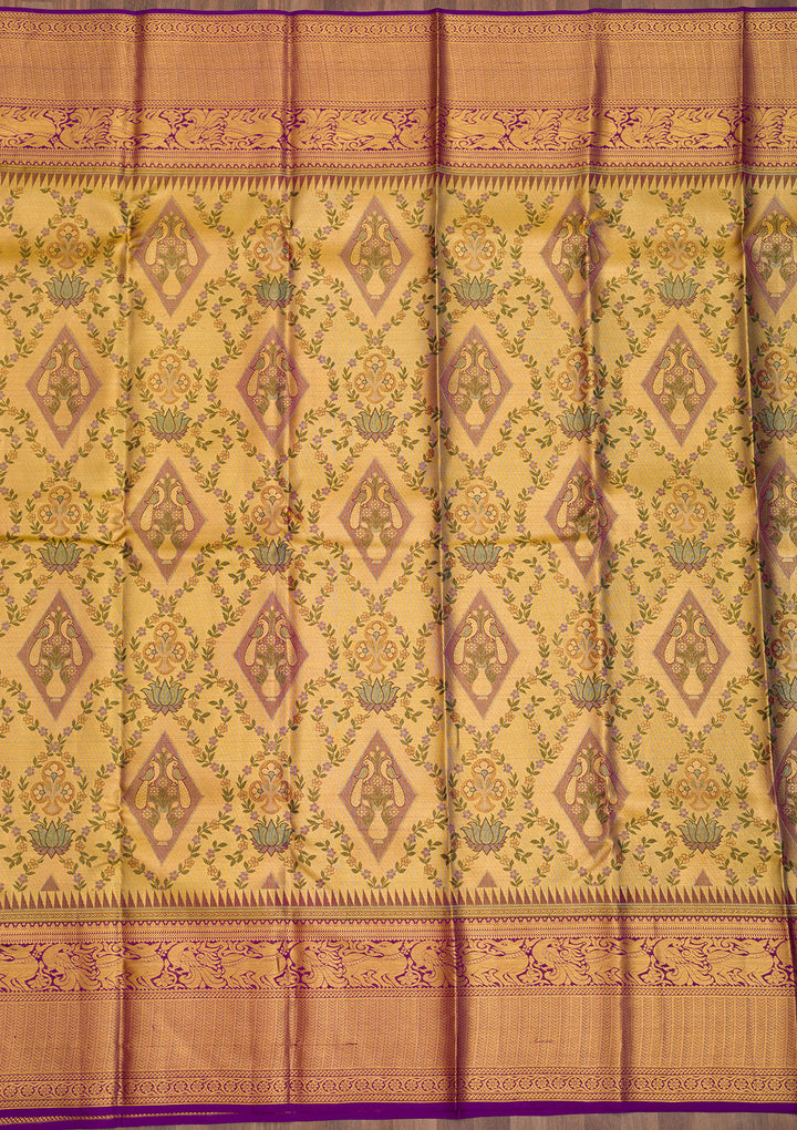 Gold Zariwork Pure Silk Saree