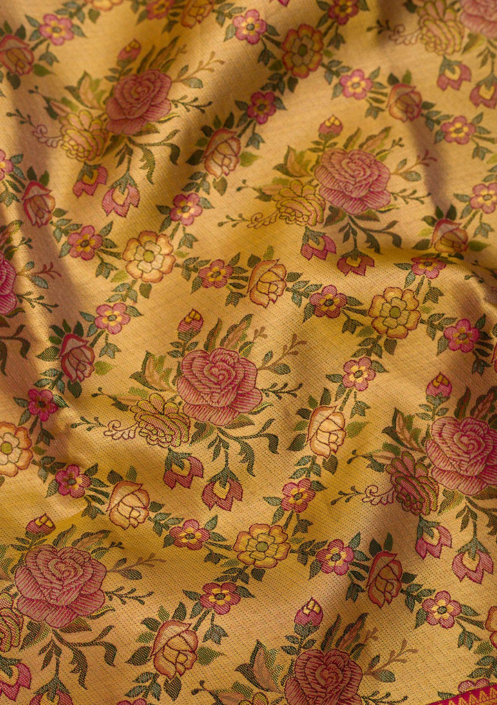 Gold Zariwork Pure Silk Saree