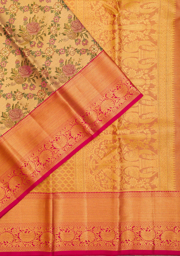Gold Zariwork Pure Silk Saree