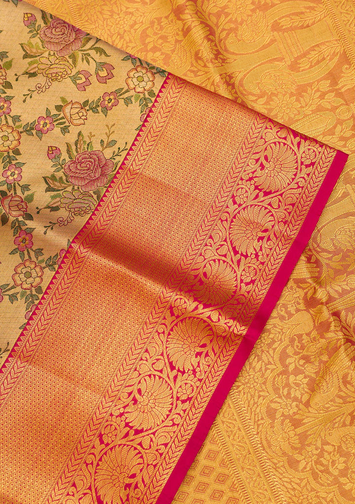 Gold Zariwork Pure Silk Saree
