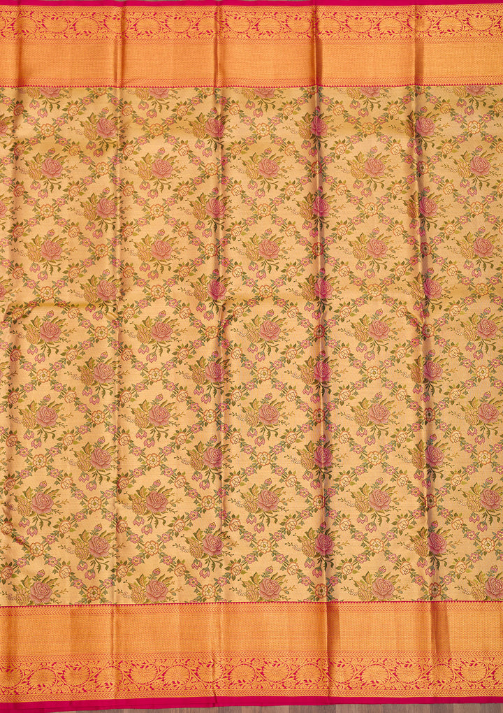Gold Zariwork Pure Silk Saree