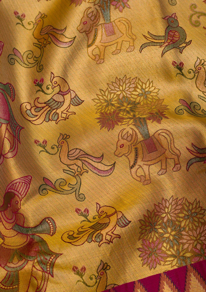 Gold Zariwork Pure Silk Saree