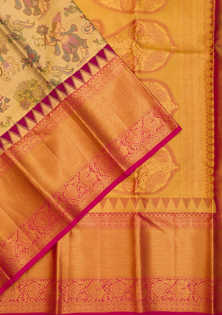 Gold Zariwork Pure Silk Saree
