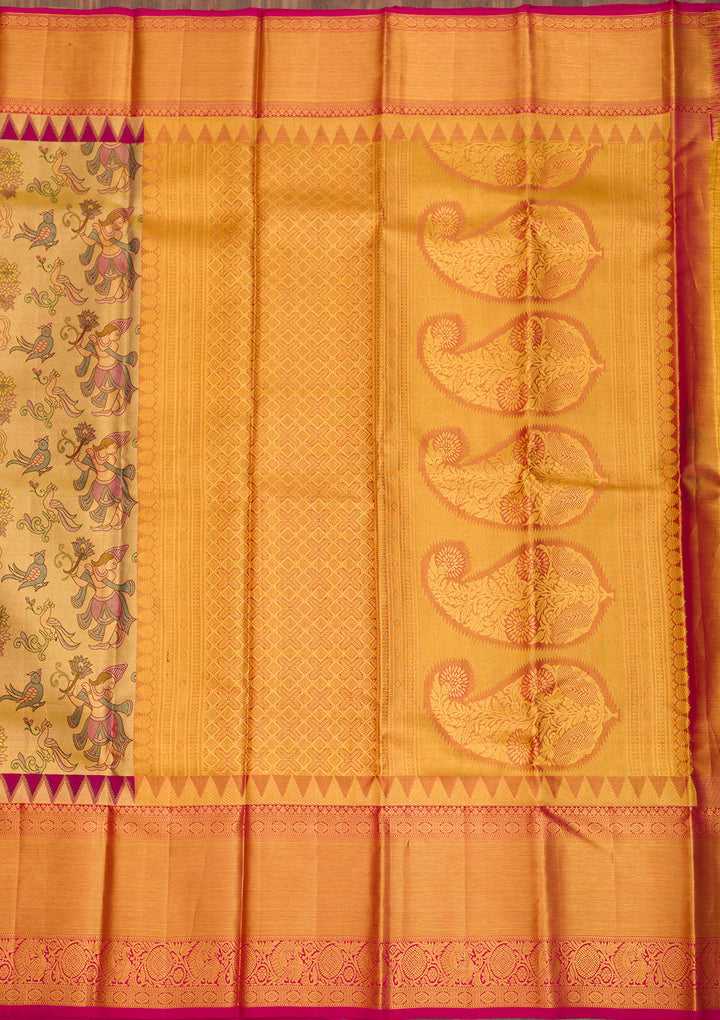 Gold Zariwork Pure Silk Saree
