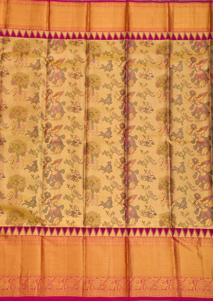 Gold Zariwork Pure Silk Saree