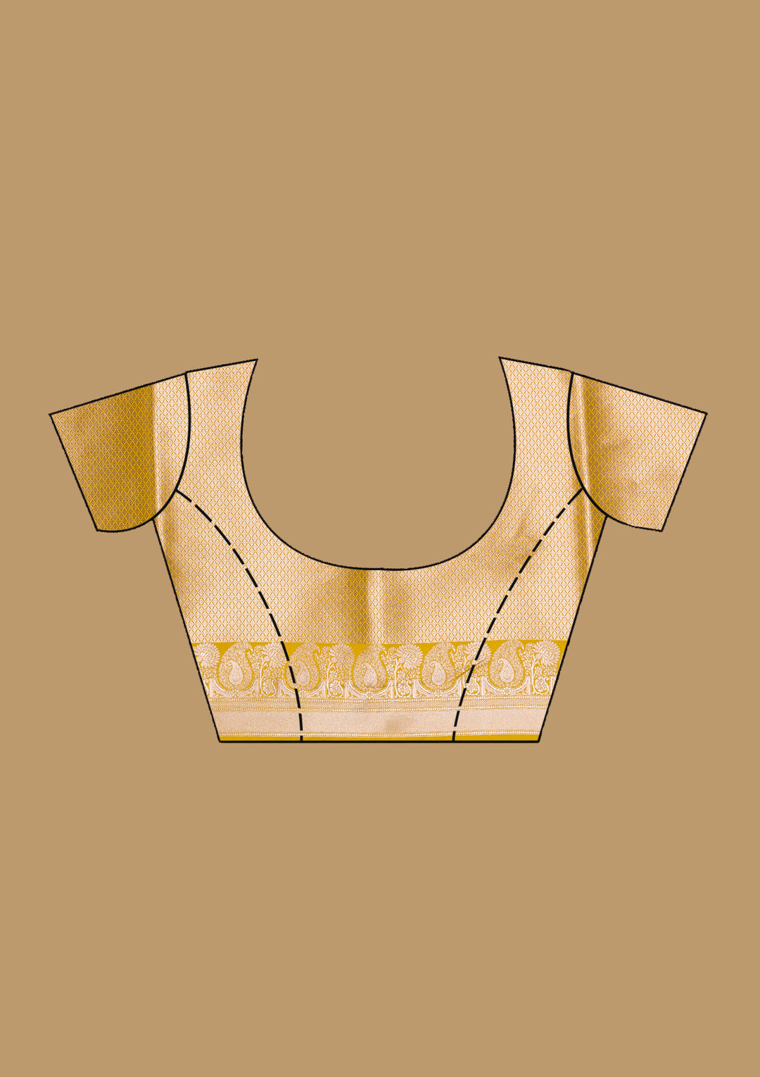 Mustard Zariwork (Gold) Satin  Silk_Saree