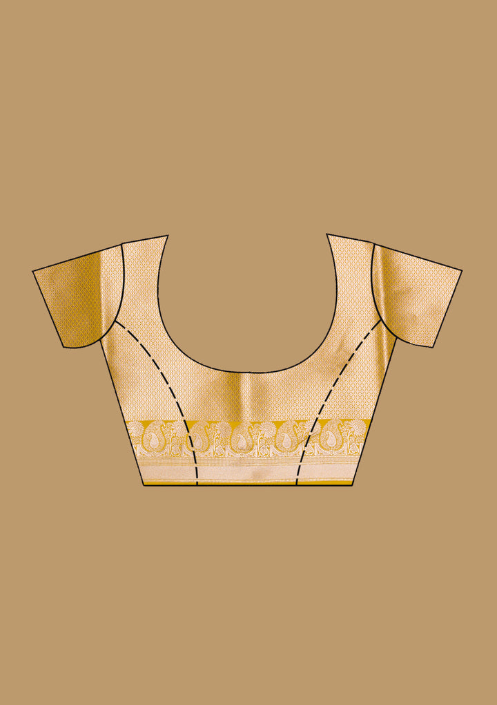 Mustard Zariwork (Gold) Satin  Silk_Saree