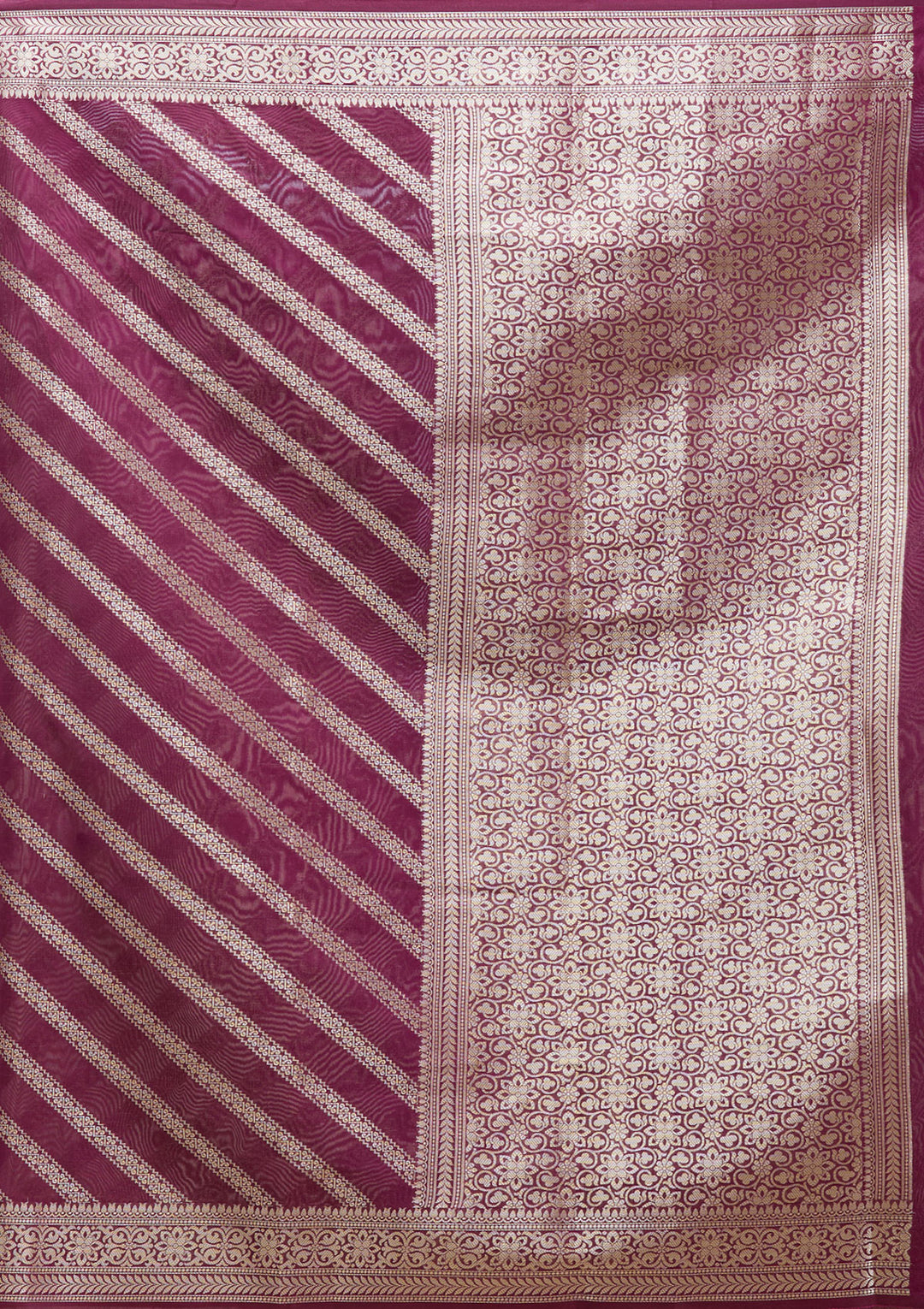Wine Zariwork Silk Saree