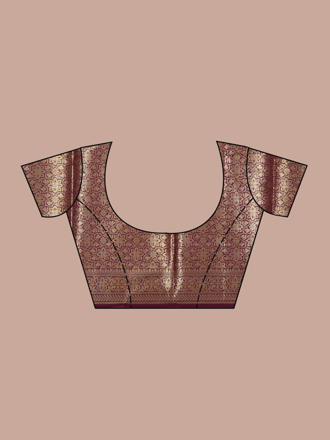 Wine Zariwork Silk Saree