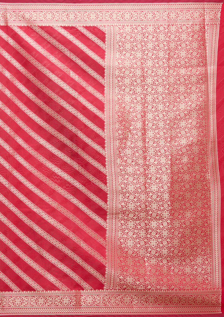 Red Zariwork (Gold) Banarasi Silk Saree