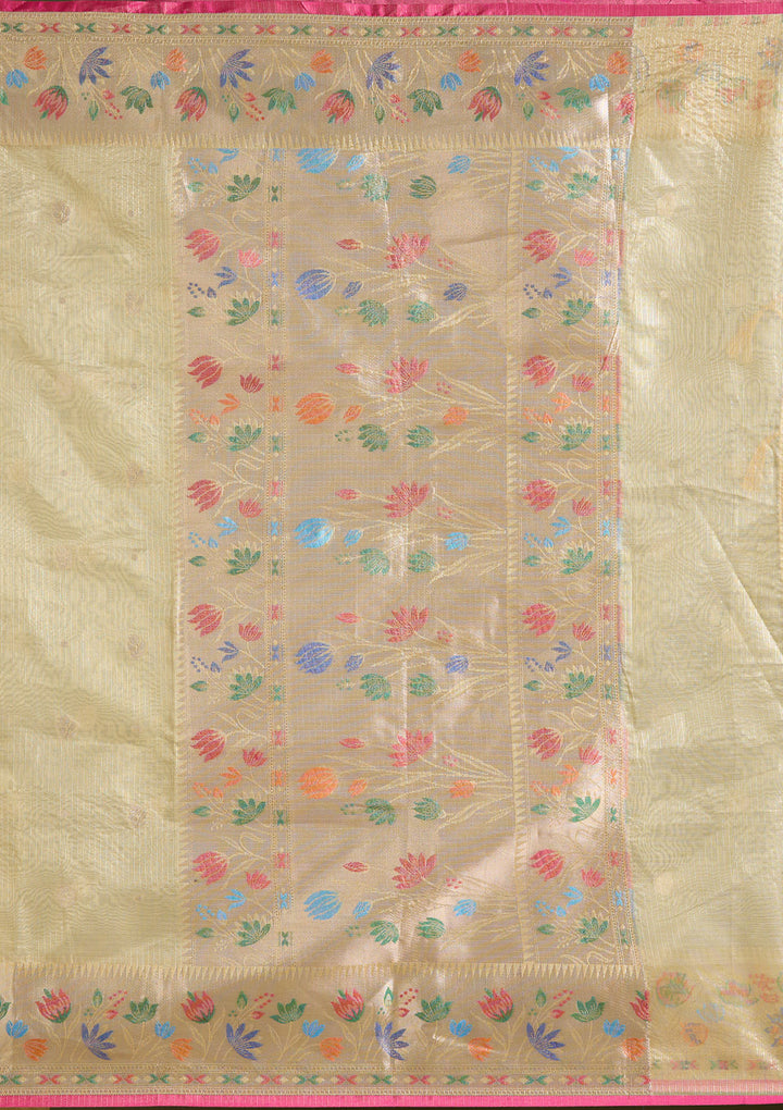 Yellow Zariwork (Gold) Banarasi Silk Saree