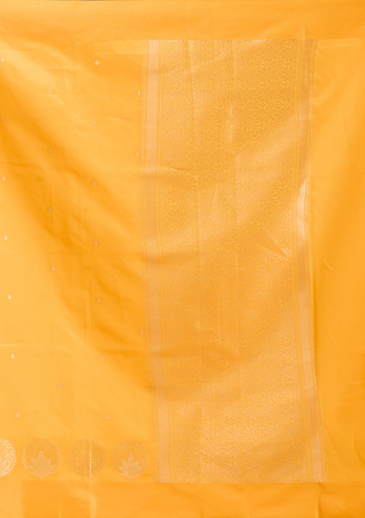 Mustard Zariwork (Gold) Silk Saree