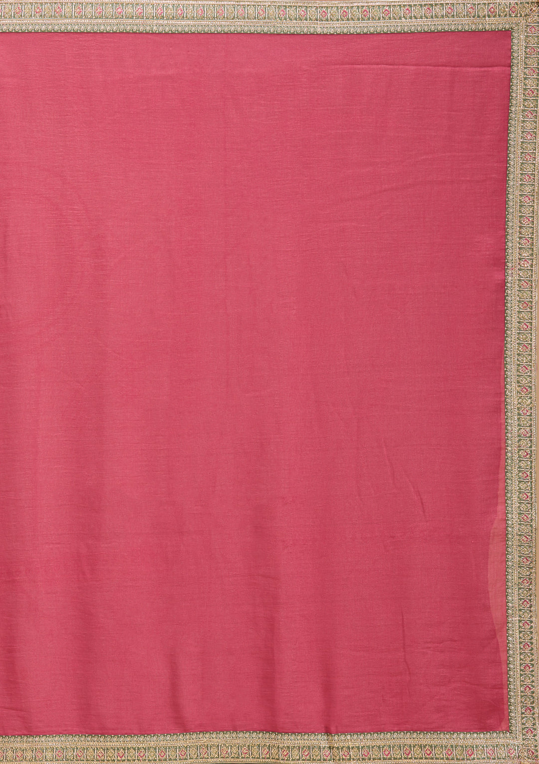 Onion Pink Gold Zariwork Soft Raw Silk Saree