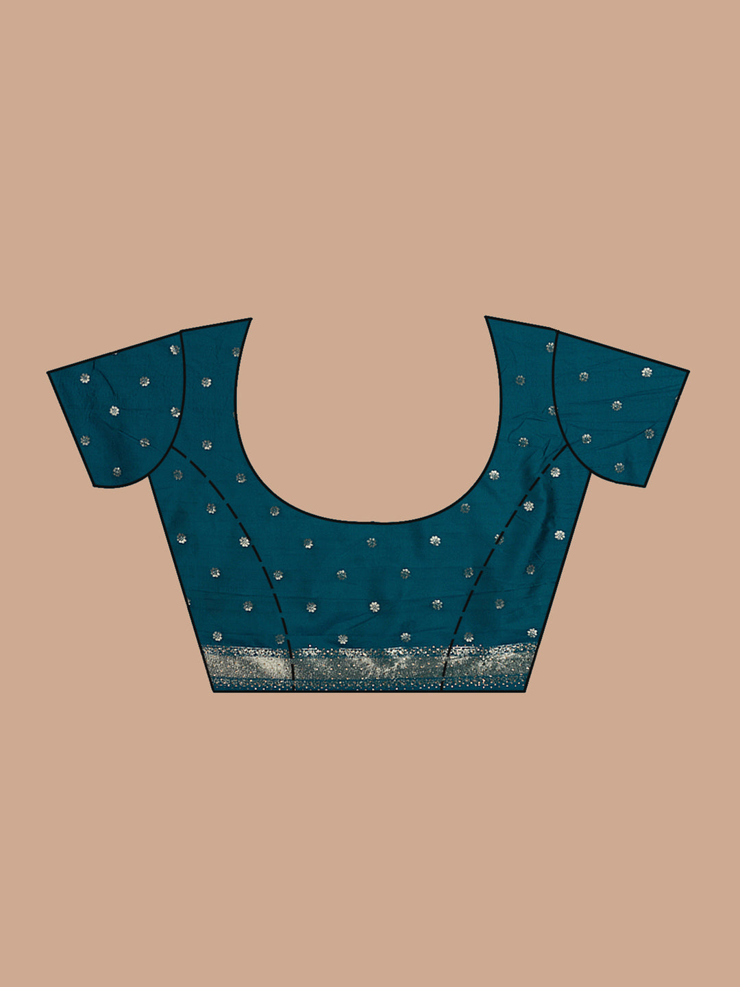 Peacock Blue Stonework Silk Saree