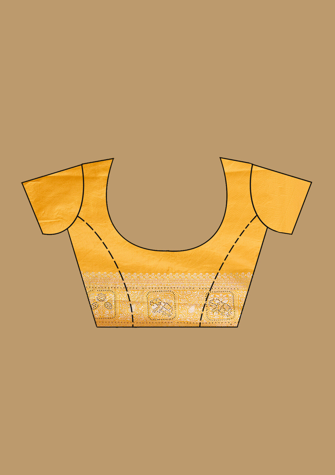 Yellow Stonework Silk Silk_Saree