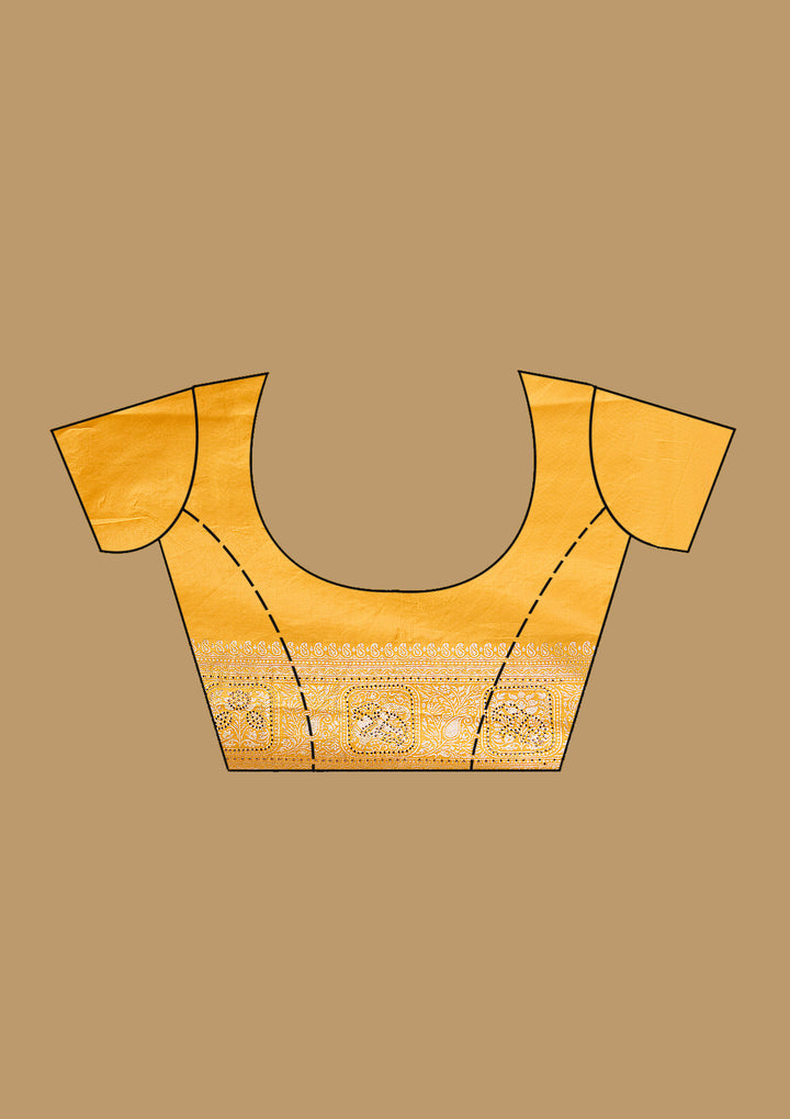 Yellow Stonework Silk Silk_Saree