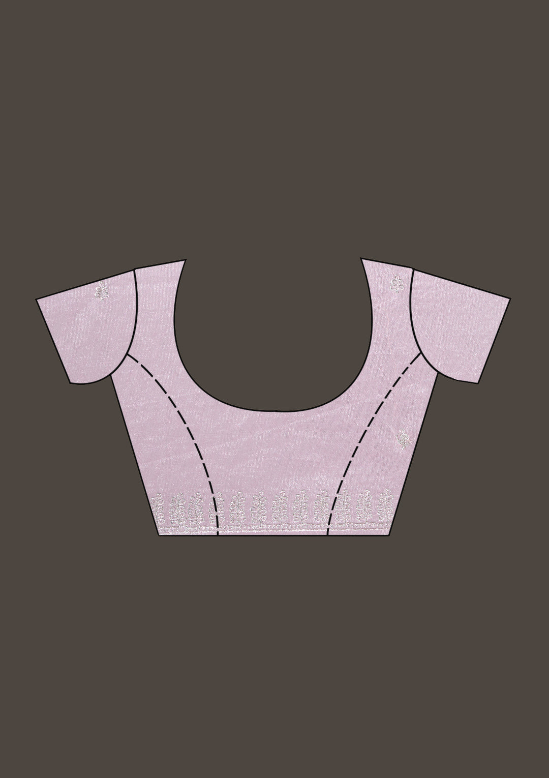 Baby Pink Cutwork Organza Saree