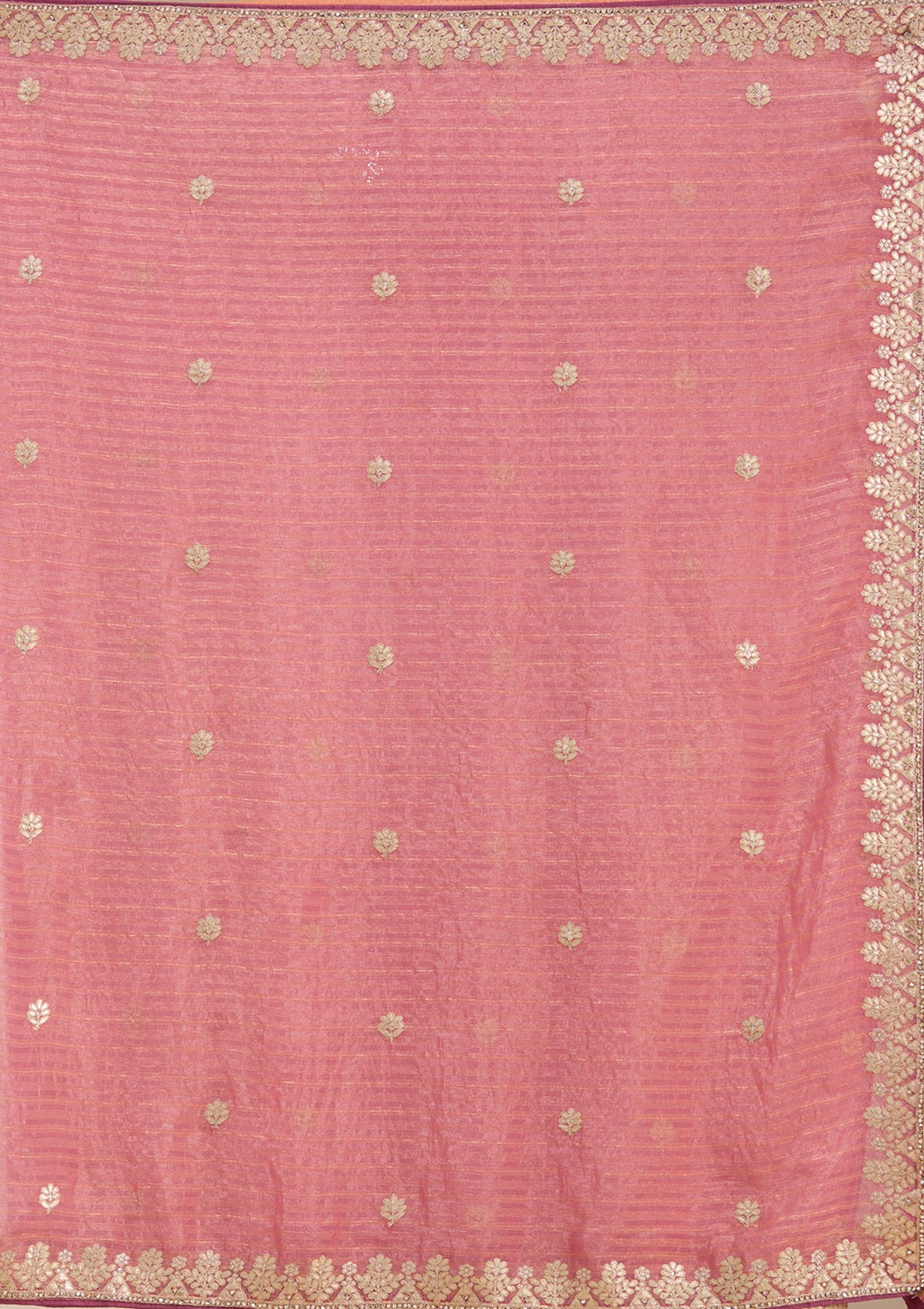 Gajari Pink Gotapatti Chiffon Saree