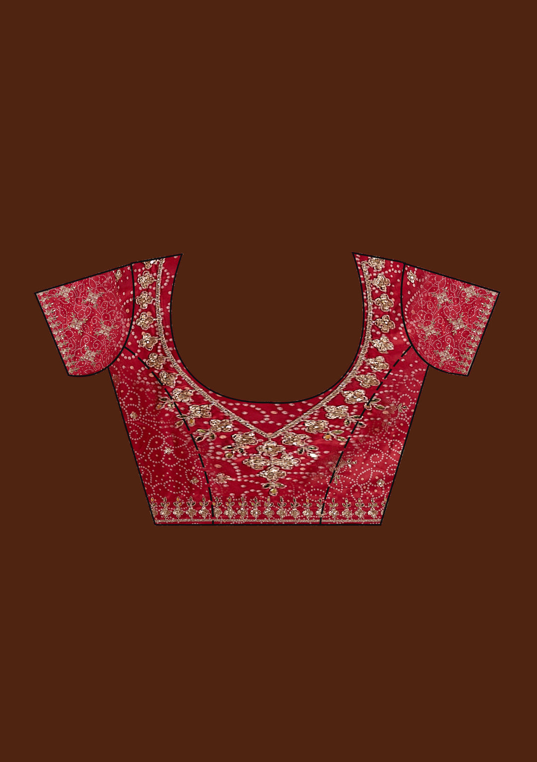 Beige Gotapatti Tissue Saree