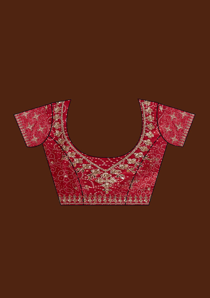 Beige Gotapatti Tissue Saree