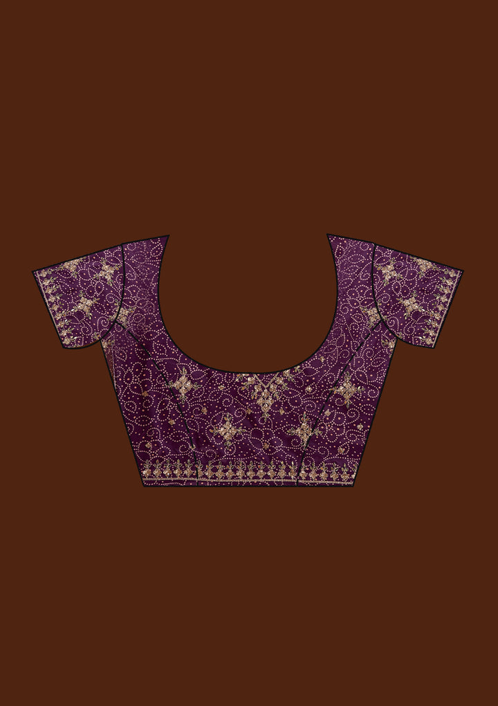 Light Lavender Gotapatti Tissue Saree