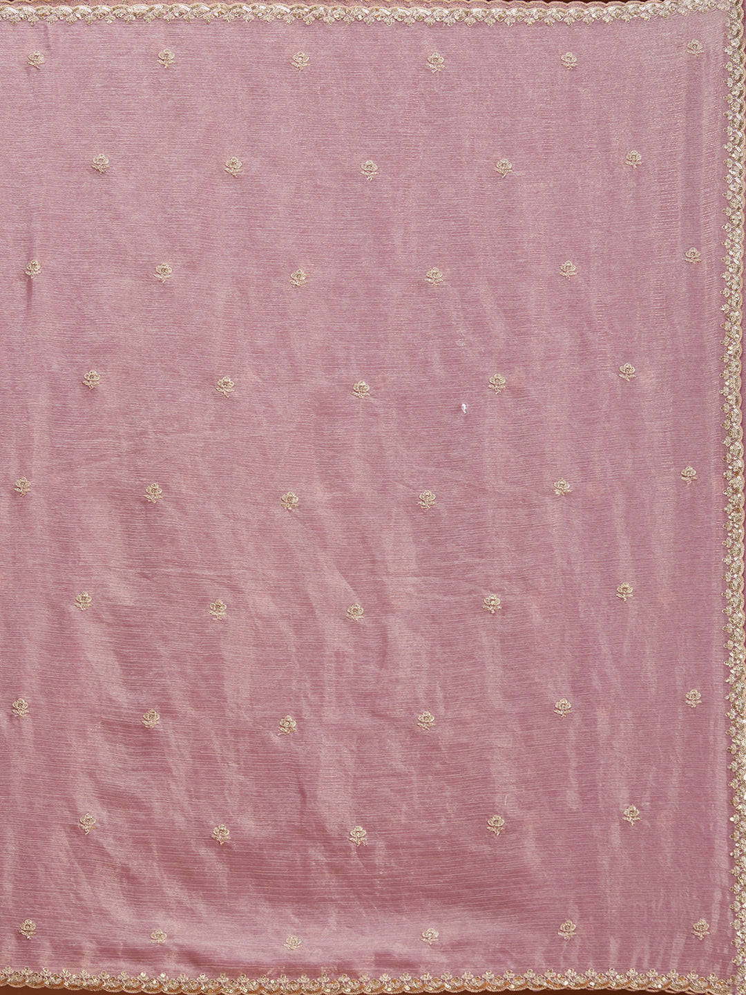 Onion Pink Cording Tissue Saree