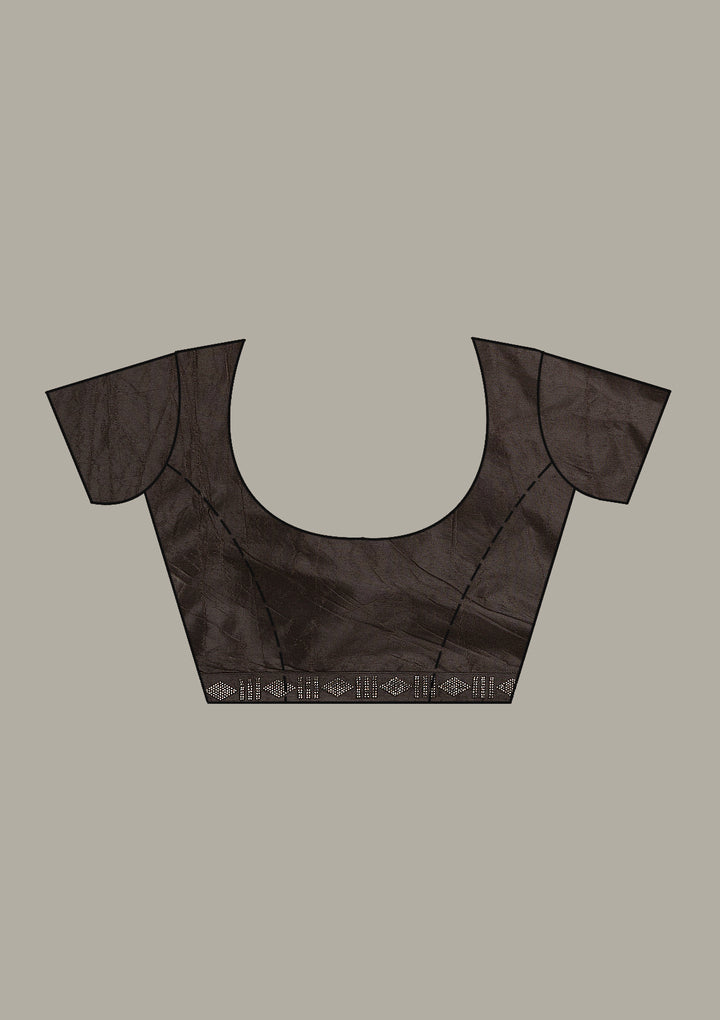 Black Stonework Chiffon Saree