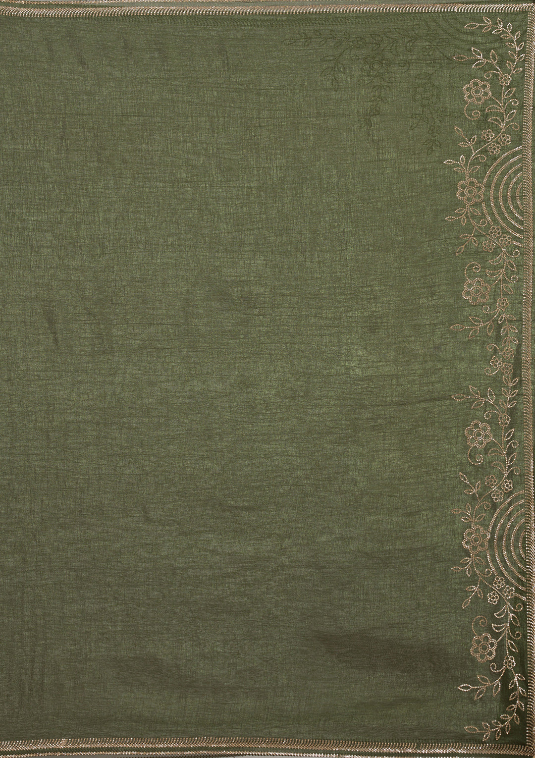 Mehendi Stonework (Gold) Tissue Saree