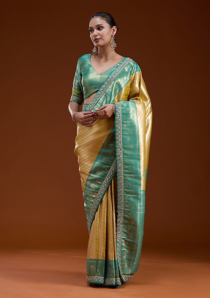Yellow Cording Silk Silk_Saree