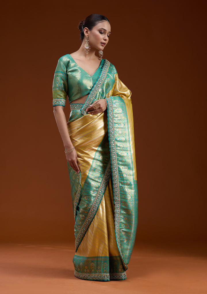 Yellow Cording Silk Silk_Saree