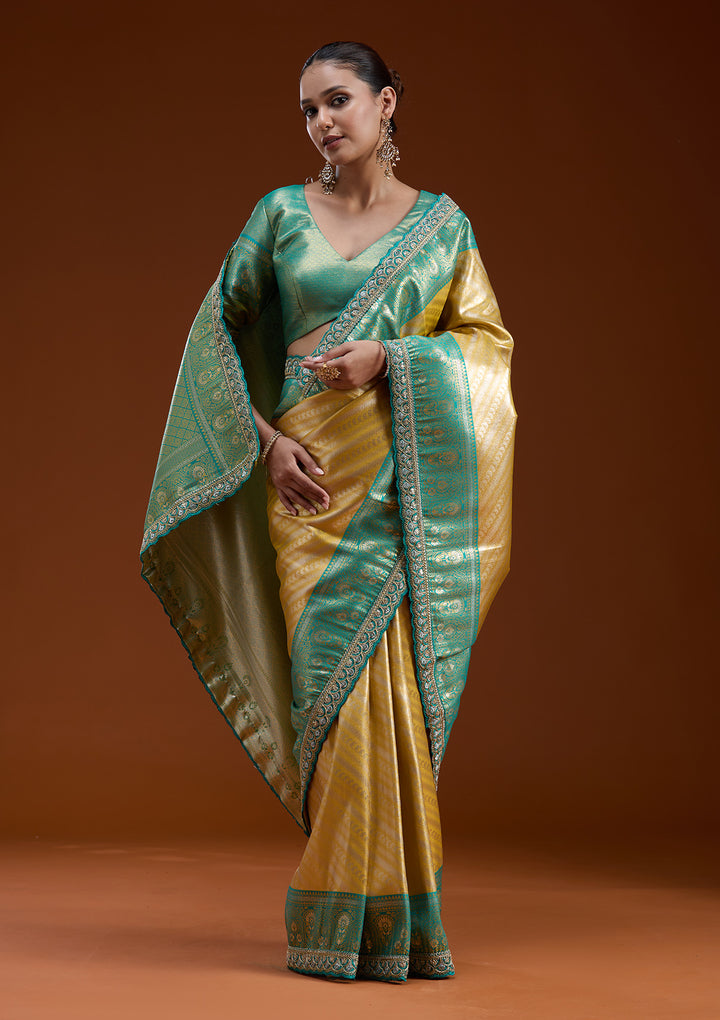 Yellow Cording Silk Silk_Saree