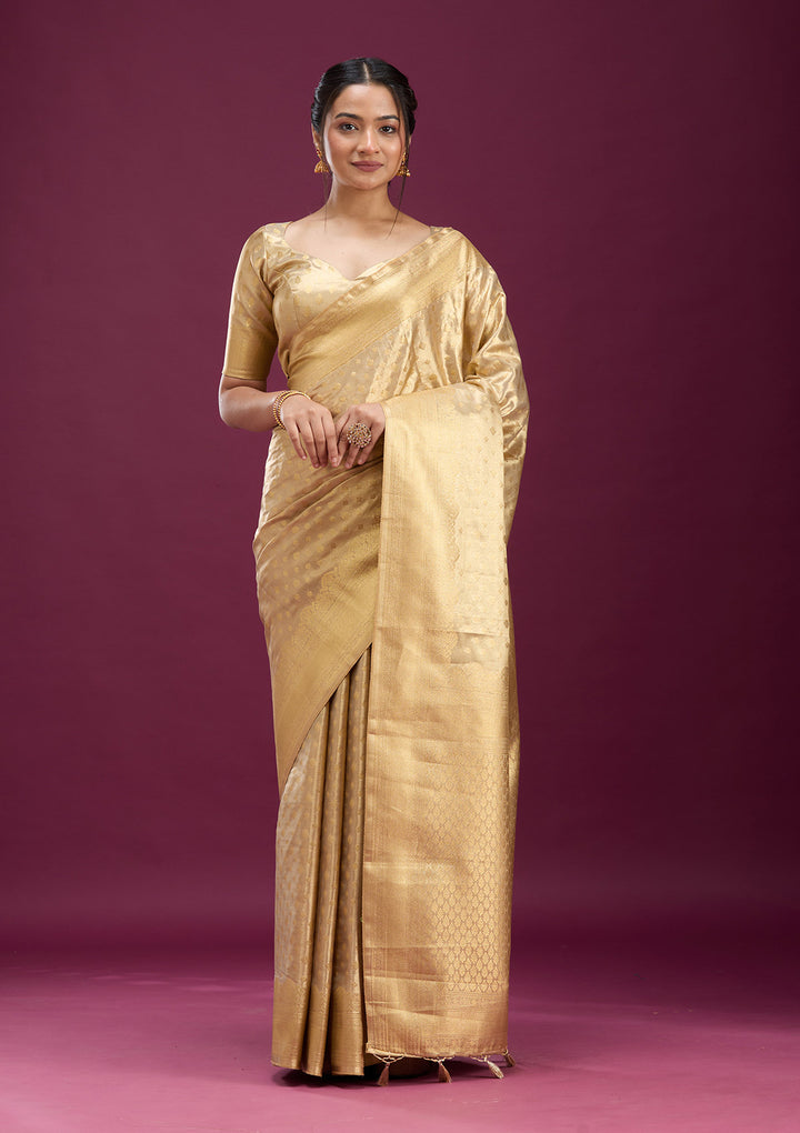 Gold Zariwork (Gold) Silk Saree