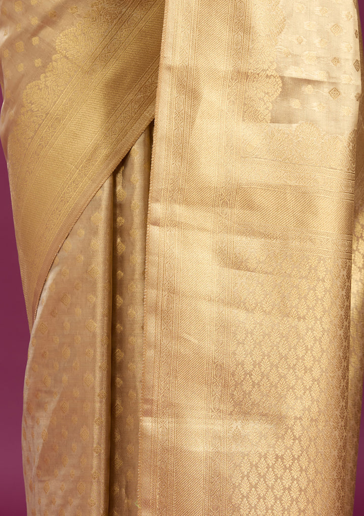 Gold Zariwork (Gold) Silk Saree