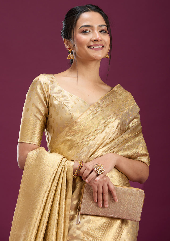 Gold Zariwork (Gold) Silk Saree