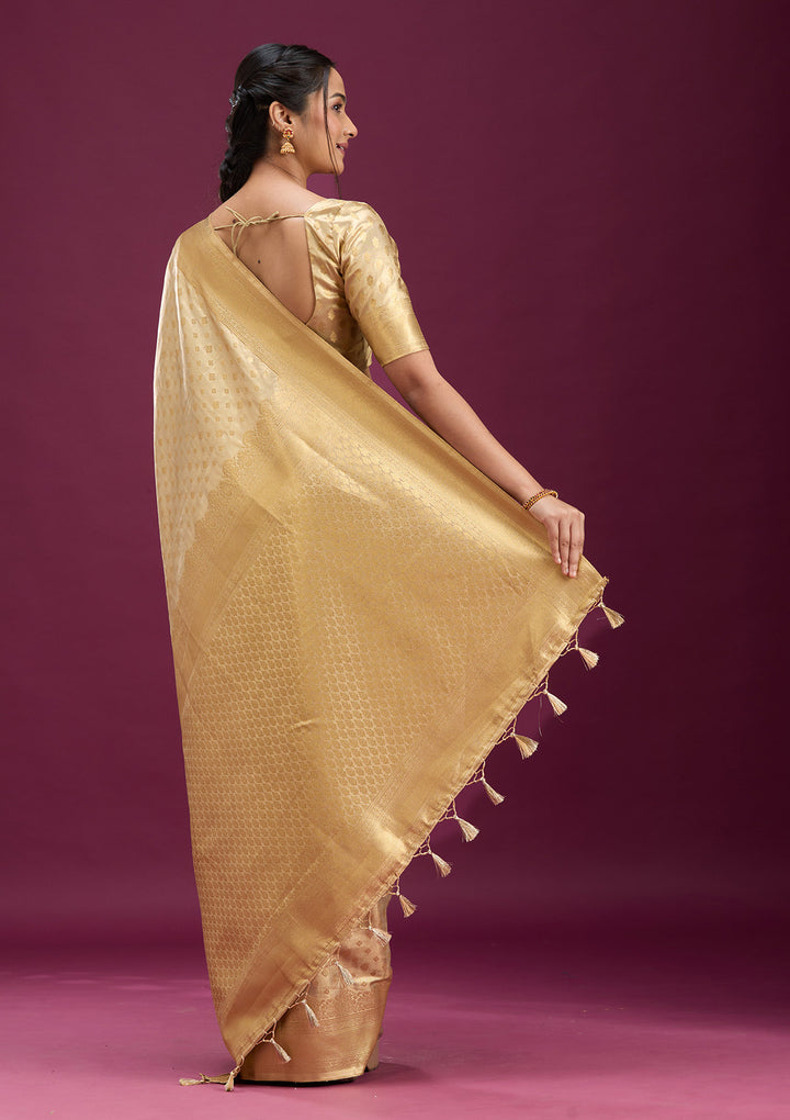Gold Zariwork (Gold) Silk Saree