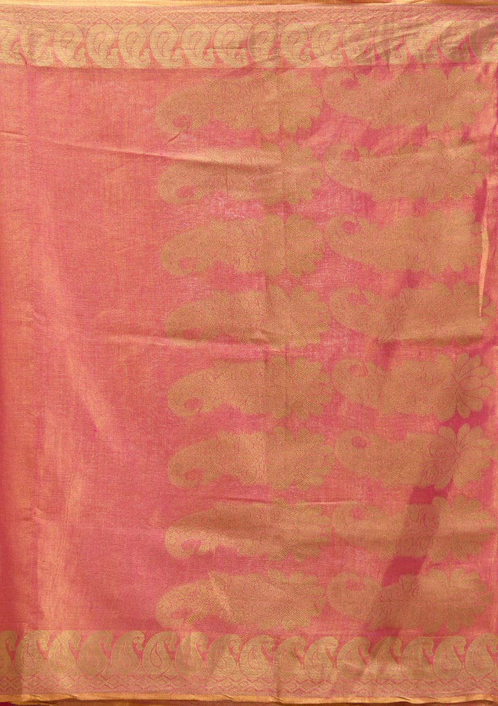 Rani Pink Printed Art Silk Saree