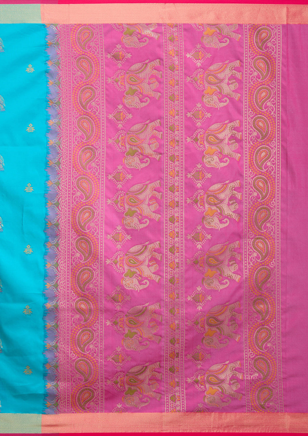 Turquoise Blue Paithani Silk Saree