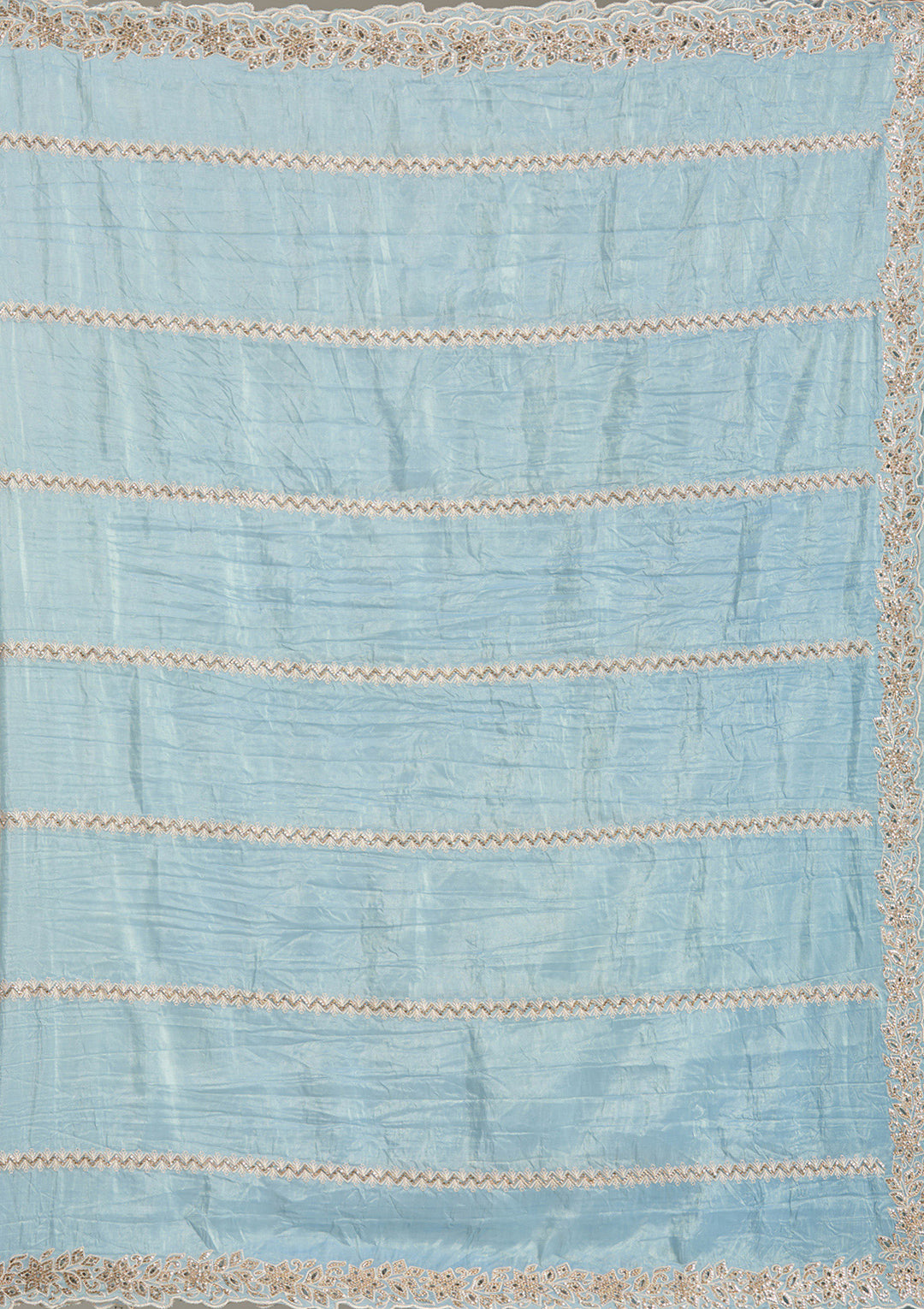 Blue Cutwork Tissue Saree