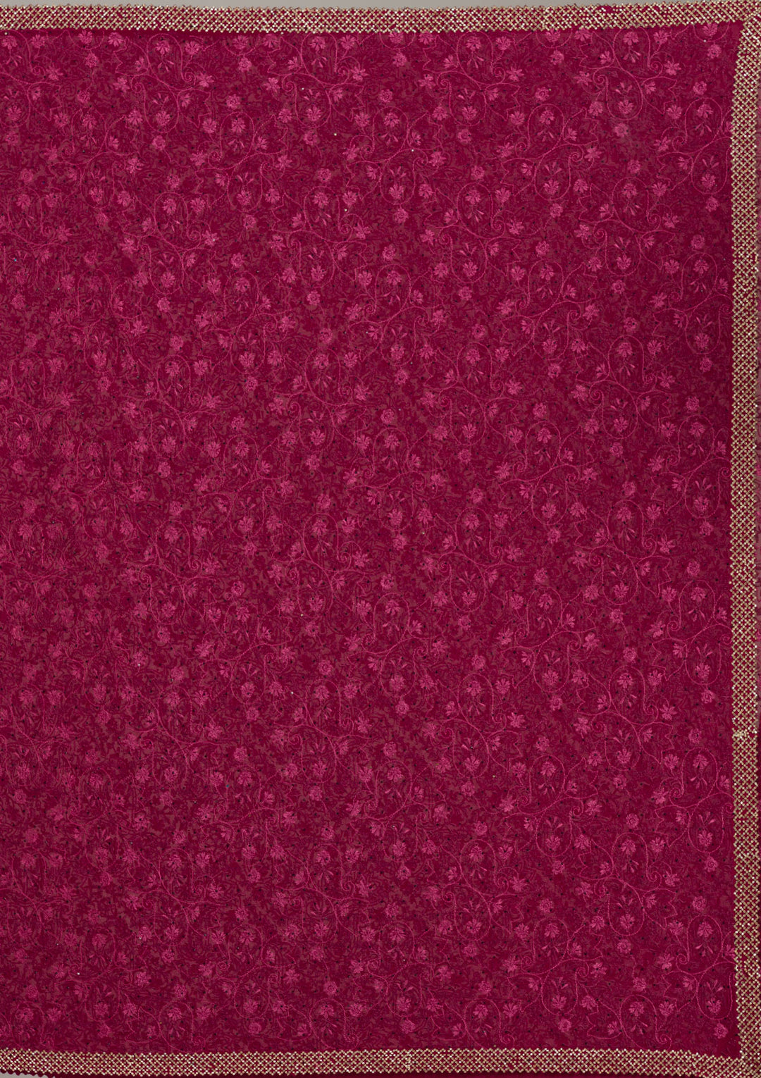 Wine Kashmiri Georgette Saree